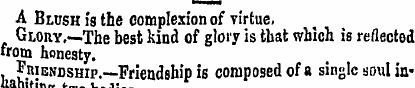 A Blush is the complexion of virtue, Glo...