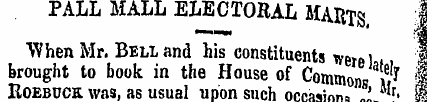 PALL MALL ELECTORAL MARTS J When Mr. Bel...