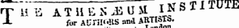 T»S ATllEsioM I? S 11 TOTE -L for A'jn'K.HS and ARTlaTs-