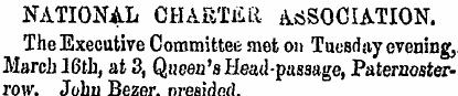 NATIONAL CHAETiiil ASSOCIATION. The Exec...