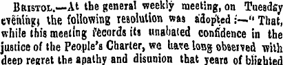 Bhistol.—At the general weekly meeting, ...