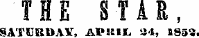 THE STAR, SATCKttAV, APK1JL »¦*, 5853.