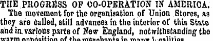 THE PROGRESS OF CO-OPERATION IN AMERICA....
