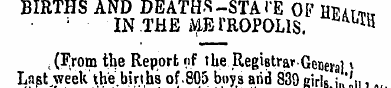 BIRTHS AND DEATHS-STATE OF Wpkxv* IN THE...
