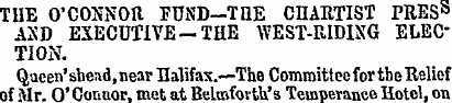THE O'CONNOR FUSD-THE CHARTIST PRES S AS...