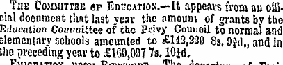 The Committhu of Education.—It .appears ...