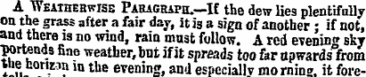 A Tveatherwise Pahaghaph. —If the dewlie...