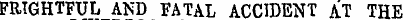 FRIGHTFUL AND FATAL ACCIDENT AT THE