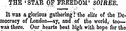 THE 'STAR OP FREEDOM' SOIREE. It was a g...