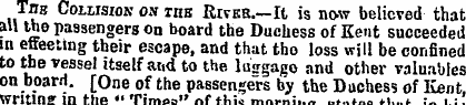 Tns Collision on the River.—It is now be...