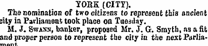 TORE (CITY). The nomination of two citiz...