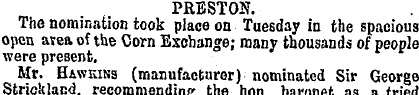 PRESTON. The nomination took place on Tu...