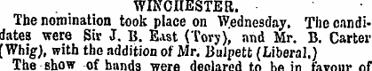 WINCHESTER. The nomination took place on...