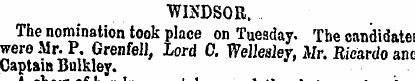 WINDSOR . The nomination took place on T...