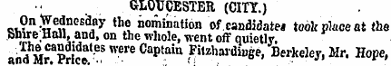 GLOUCESTER (CITY.) On Wednesday the nomi...