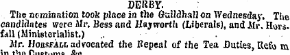 DERBY. The nomination took place in the ...