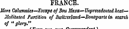 FRANCE. More Calumnies—Escape of Sou Mag...