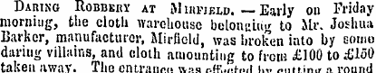 Daring Robbery at JI ihfield. — Early on...