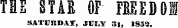 THS STAR OF FESED01 SATURDAY, SVS.Y Si, 1853.