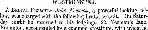 WESTMINSTER. A Brutal Fellow.—John Neiom...