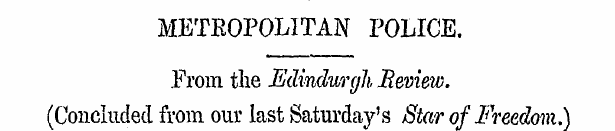 METROPOLITAN POLICE. From the Fdindurgh ...