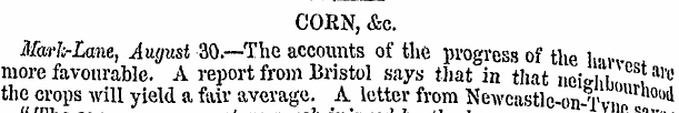 CORN, &c. Mark-Lane , August 30.—The acc...