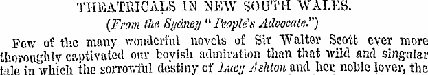 THEATRICALS IN ^EW SOUTH WALES. (From ti...