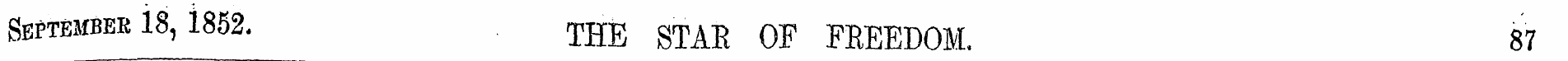 September 18, 1852. THE gTAE 0F FREED0M....