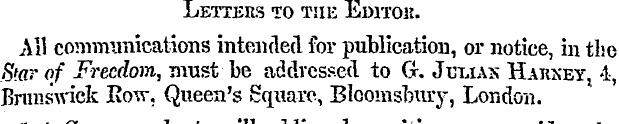 Letters to the Editor. All communication...