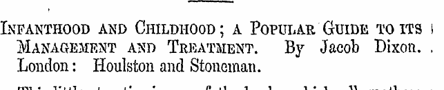 Infanthood and Childhood; a Popular Guid...