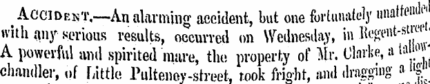 Accident.—An alarming accident, but one ...
