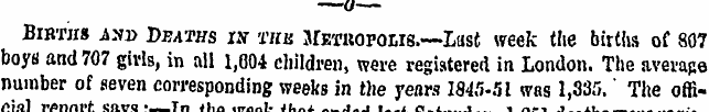 Births Asn> Deaths in thu Metropolis.—La...