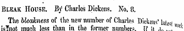 Bleak House. By Charles Dickens. No. ' 8...
