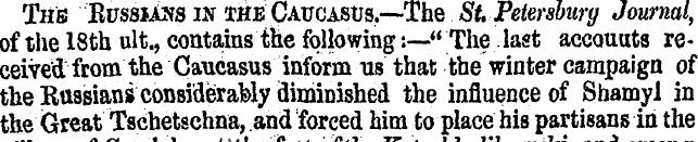 The: Russians in the Caucasus.—The St Pe...