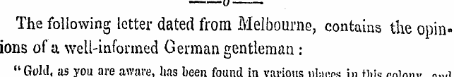 The following letter dated from Melbourn...