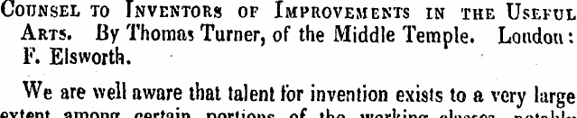 Counsel to Inventors of Improvements in ...