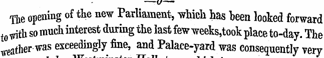 —-V The opening of the new Parliament, w...