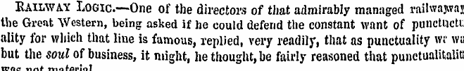 Railway Logic—One of the directors of th...