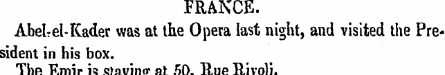 FRANCE. AbeUel-ICader was at the Opera l...