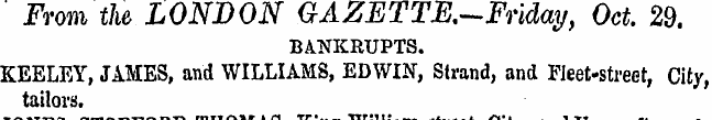 From , the LONDON GAZETTE.—Friday, Oct. ...