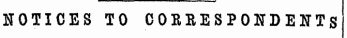 NOTICES TO CORRESPONDENTS