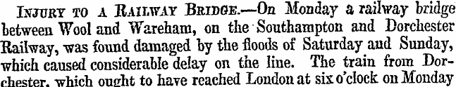 Injury to a Railway Beijdoe.—On Monday a...