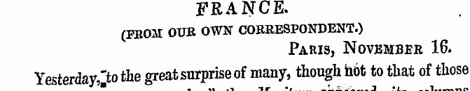 FRANCE. (prom otjr own correspondent.) P...