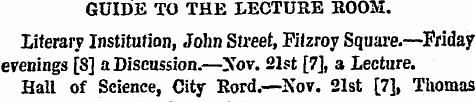 GUIDE TO THE LECTURE ROOM. l iterary Ins...