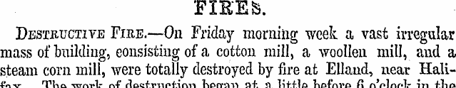 FIKES. Destructive Fire.—On Friday morni...