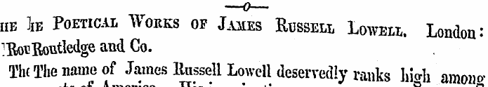 he Ins Poetical Works of James Russell L...