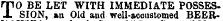 TO BE LET WITH IMMEDIATE POSSESSION, an Old and well-accustomed BEER-