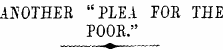 MOTHER "PLEA EOE THE POOR."