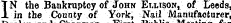 IN the Bankruptcy of John Ellison, of Leeds in the County of York, Nail Alanufacturerj