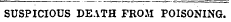SUSPICIOUS DEATH FROM POISONING.